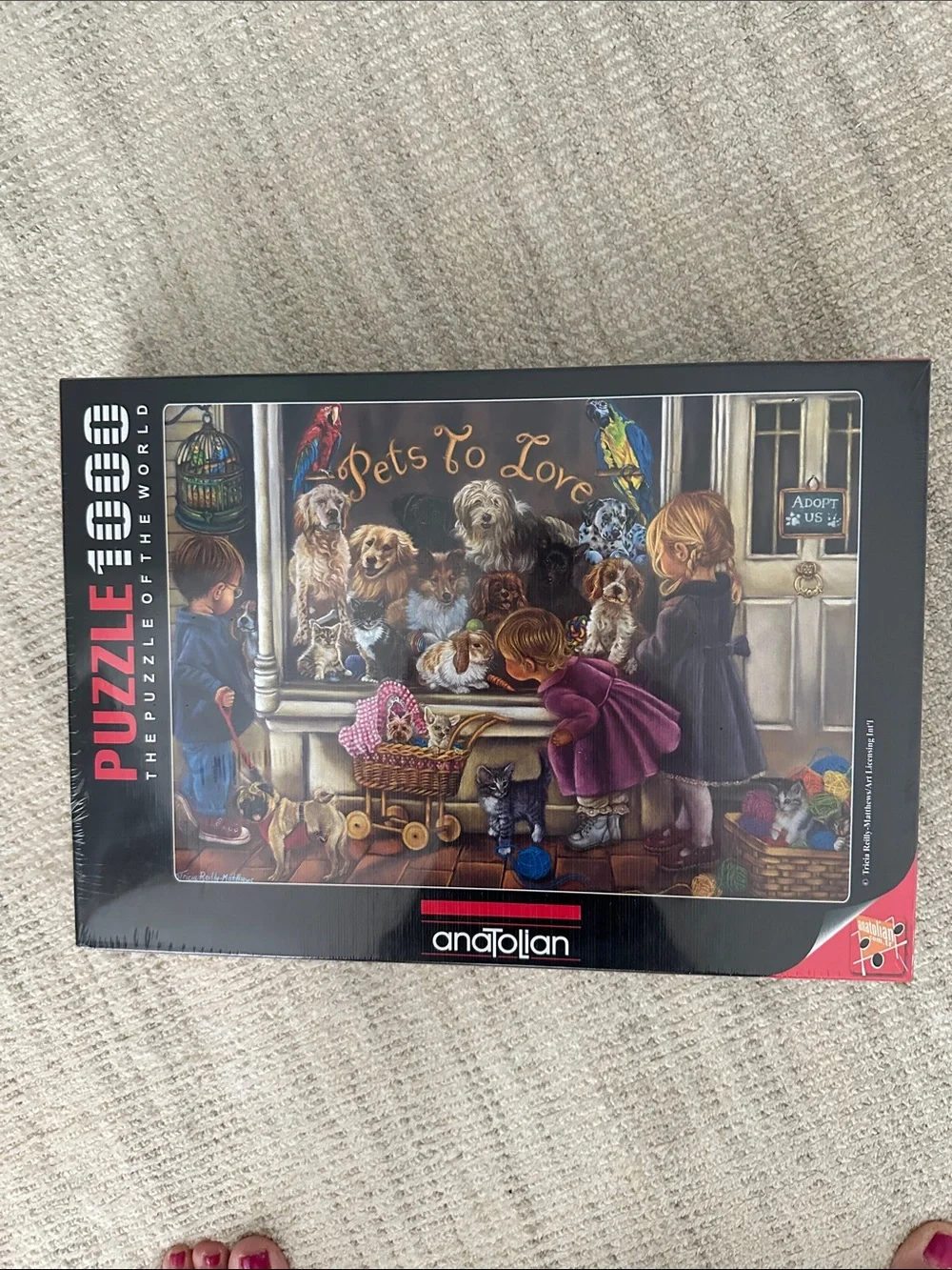 Anatolian Pets To Love Jigsaw Puzzle - Black Frame. New wrapped